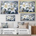 thumbnail image 4 of Designart "Blooming Lilies' Blossoms VI" Lilies Floater Framed Canvas Prints, 4 of 5