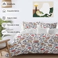 thumbnail image 4 of Boho Leaf Bedding 3 Piece Duvet Cover Set Full Size, Orange Red Spring Farmhouse Pastoral Tribal Soft Microfiber Comforter Cover with Zipper Closure & Pillowcases, Wrinkle & FadeResistant Quilt Cover, 4 of 9