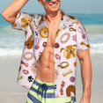 thumbnail image 5 of Picia Cute Dog Gentle Cotton Regular Fit Short Sleeve Casual Hawaiian Shirt for Men-Large, 5 of 9