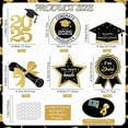thumbnail image 3 of GuassLe 30pcs Glitter Black Gold Graduation Decorations for Class of 2025 - Black Gold Double Sided Graduation Table Centerpieces Sticks with LED String Lights for College School Grad Party Decor, 3 of 9