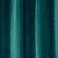 thumbnail image 6 of TOWN & COUNTRY LUXE Velour Solid Heavyweight Indoor Curtains, Light Filtering Opacity, Triple Pinch Pleat Top, Plush Velvet, 2-Pack Set, 27"x63", Teal, 6 of 11