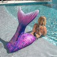 thumbnail image 2 of Durable Kids' Mermaid Tail with Onofin, Perfect for Swimming - Purple, Size M, 2 of 4