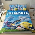 thumbnail image 1 of Palworld Conjunto de sábanas temático, trío de piezas, cómodo y amigable con la piel, diseño único, regalo de decoración para el hogar para familiares, amigos y fans,140cm *210cm, 1 of 6