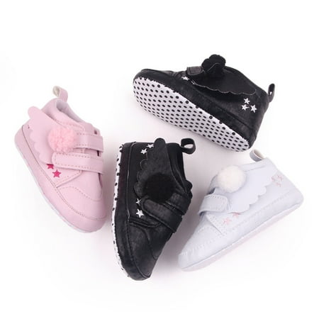 

LYCAQL Baby Shoes Baby Girls Sneakers Spring and Autumn Angel Soft Soled Toddler Shoes Casual Flat Shoes Boy Shoes Size 6 Toddler (White 4.5 )