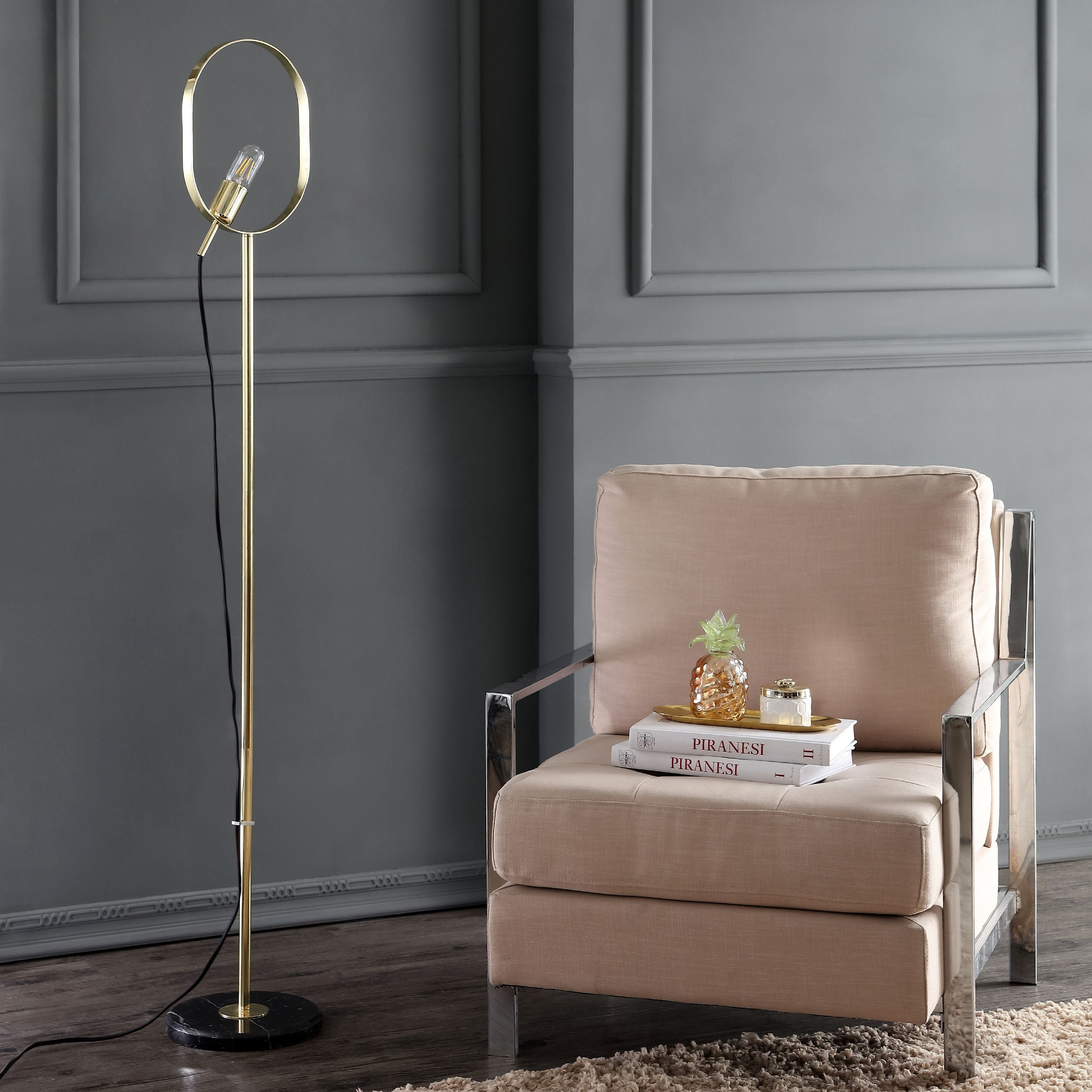 Safavieh Gavino 63 Inch High Floor Lamp Gold Walmart Com Walmart Com