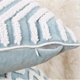 thumbnail image 2 of Boho Tufted Geometric Throw Pillow Covers Decorative Square Textured Cushion Cases Pillowcase for Bed Sofa Couch Chair Car Home Decor (Blue and White, 2 of 3