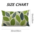 thumbnail image 3 of PHYHOO Grey Green Leaves 12x20 Set of 2 Decorative Throw Pillow Covers Outdoor Pillowcase Spring Florals Lumbar Pillow Case with Zipper Farmhouse Cushion Cases for Living Room Couch, 3 of 8
