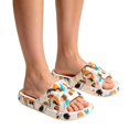 thumbnail image 4 of Willtoo Women Slides Sandals Hollow Hole Printed Non-Slip House Slippers Casual Platform Beach Sandals Bathroom Slides Shower Shoes, 4 of 4
