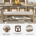 thumbnail image 3 of Signature Design by Ashley Cabalynn Farmhouse 63" Dining Bench, Light Brown, 3 of 6