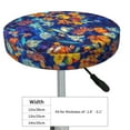 thumbnail image 4 of Fotbe Colorful Fall Leaves Stool Covers Round,Waterproof Round Bar Stool Covers Bar Chair Covers Washable Stool Cushion Slipcover for 12-14 Inch Chair-13 inch, 4 of 7