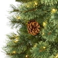 thumbnail image 7 of Nearly Natural 5ft. White Mountain Pine Artificial Christmas Tree with 200 Clear LED Lights and Pine Cones, 7 of 7
