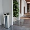 thumbnail image 6 of HLS Commercial HLSC04G15A 15 Gallon / 57 Liter Stainless Steel Round Beveled Open Top Trash Can, 6 of 6
