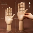 thumbnail image 6 of Wooden Hand Model Hand Figurines Rotatable Joint Drawing Sketch Mannequin Miniatures Desktop Room Decoration 12 Inch, 6 of 6