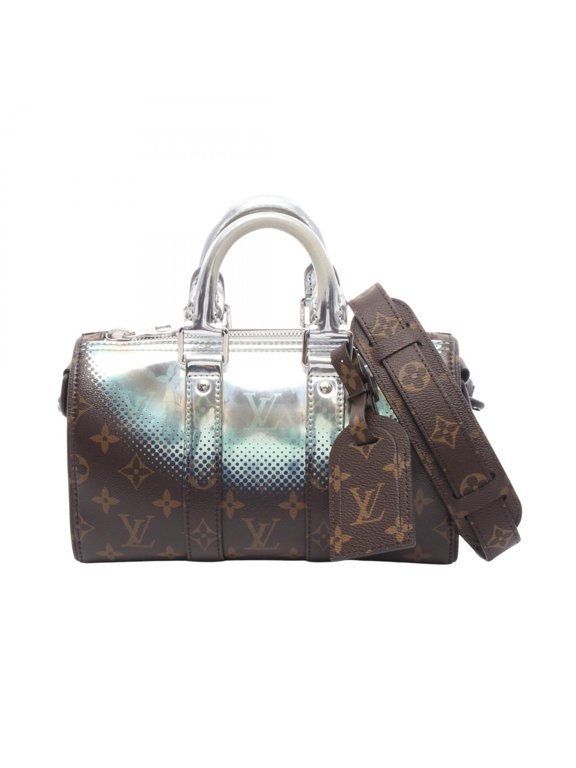 Pre-Owned Louis Vuitton Keepall Bandoulière 25 2-Way Handbag, Coated Canvas, Monogram Metallic...