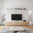 thumbnail image 4 of OUTONLIFE Floor Lamp with Remote, Tree Bookshelf with Light, 7-Tier Coner Bookcase with Drawer for Living Room Bedroom, Office, White, 4 of 13