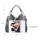 thumbnail image 3 of Bolso de mano Dasein de piel vegana con strass Hobo Tote gris, 3 of 6
