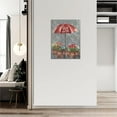 thumbnail image 3 of Farmhouse Red Umbrella Floral Decor Wall Art Rustic Flower Butterfly Gods Says You Are Pictures Wall Decor Canvas Painting Prints Artwork Decorations Framed for Bathroom Bedroom Kitchen 12"x16", 3 of 6
