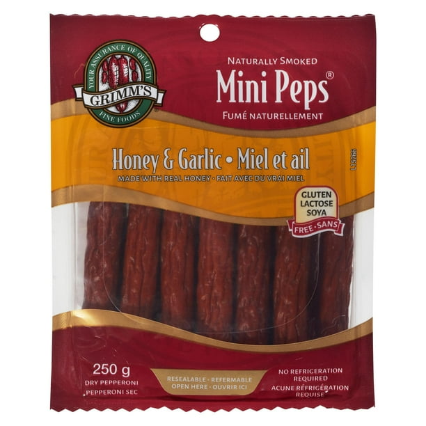 Grimm's (Gluten Free) Honey & Garlic Mini Pepperoni Sticks, No