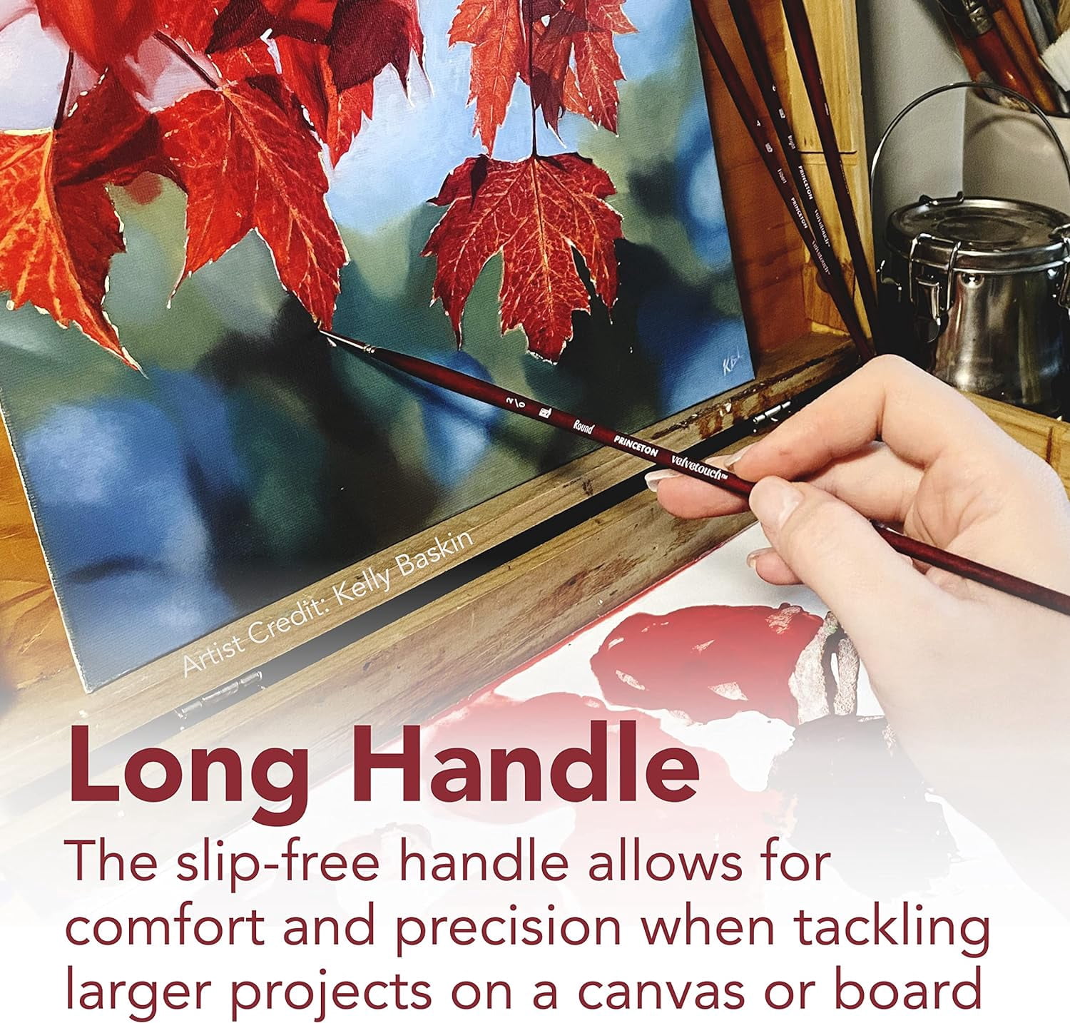 Princeton Velvetouch Series 3900 Brushes - Set of 4, Long Handle