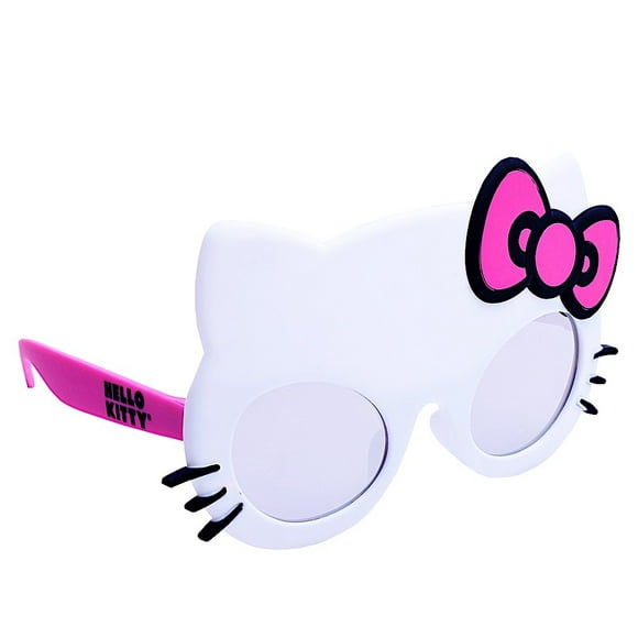 Costume Lunettes de Soleil Lil 'personnages Hello Kitty Petite Sun-Staches Parti Favorise UV400, Blanc, Rose, Noir (SG3147), 8"