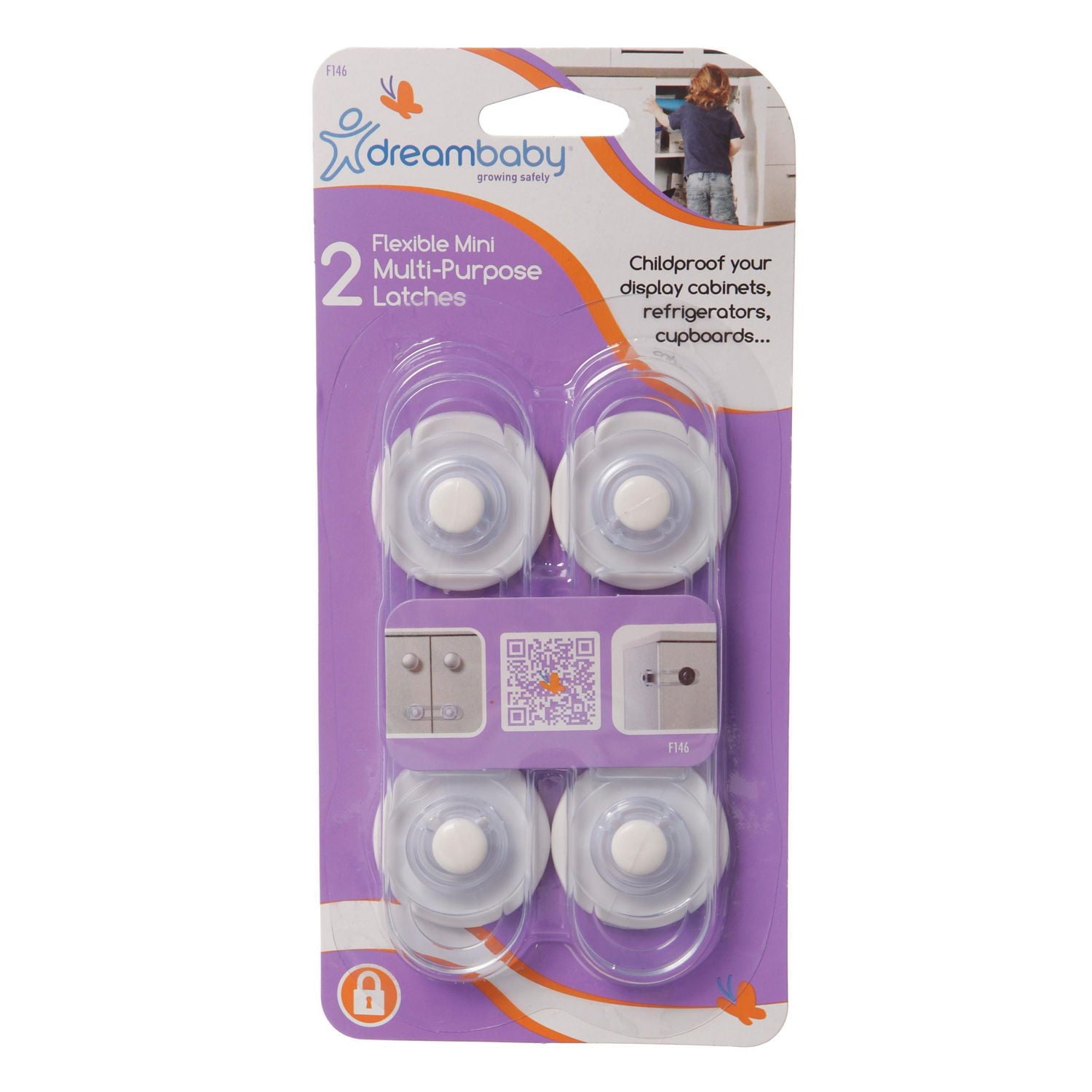 Dreambaby® Mini Multi-Purpose Latch – 2pk