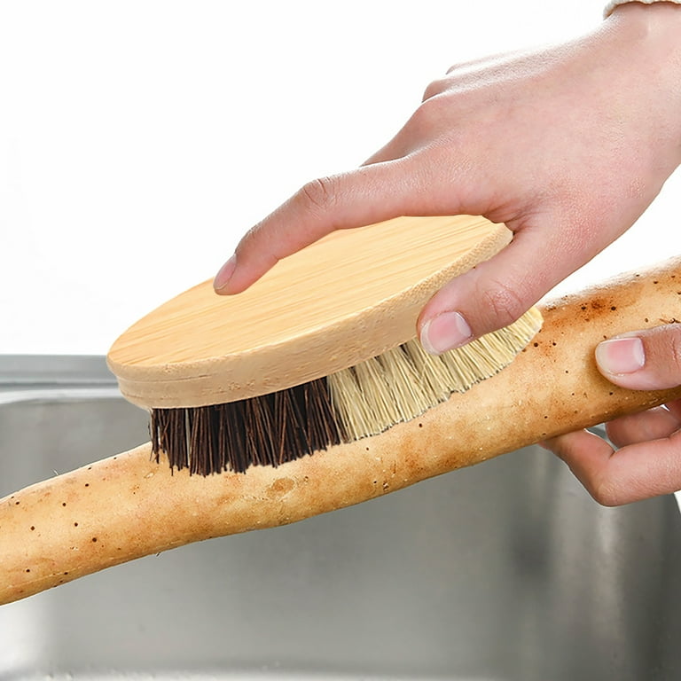 Bamboo Pot Brush, Mini Dish Brush, Scrub Brush With Durable Bristles,  Scrubber, For Cleaning Pots, Pans, Dishes - Temu