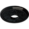 thumbnail image 3 of Ekena Millwork 13 7/8"OD x 3 3/4"ID x 1 1/4"P Tirana Ceiling Medallion (Fits Canopies up to 4 3/4"), Hand-Painted Black Pearl, 3 of 6
