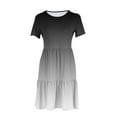 thumbnail image 6 of Homenesgenics Summer Dresses 2025 Women's Spring Casual Short Sleeve T Shirt Dress Tiered Mini Dresses With Pockets Black L, 6 of 6