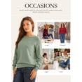 thumbnail image 5 of Eytino Women’s Sweaters Bow Crew Neck Long Sleeve Knitted Fall Winter Pullover Sweaters, 5 of 10