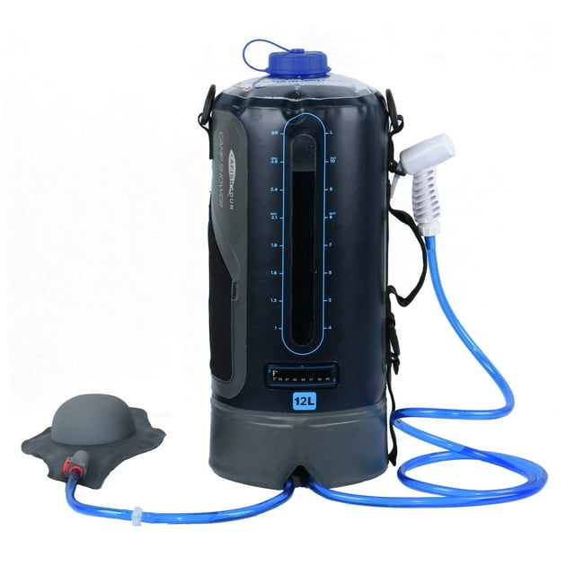 Sac d'Eau Pliable Conteneur d'Eau 12L/20L Sac de Douche Portable pour Camping