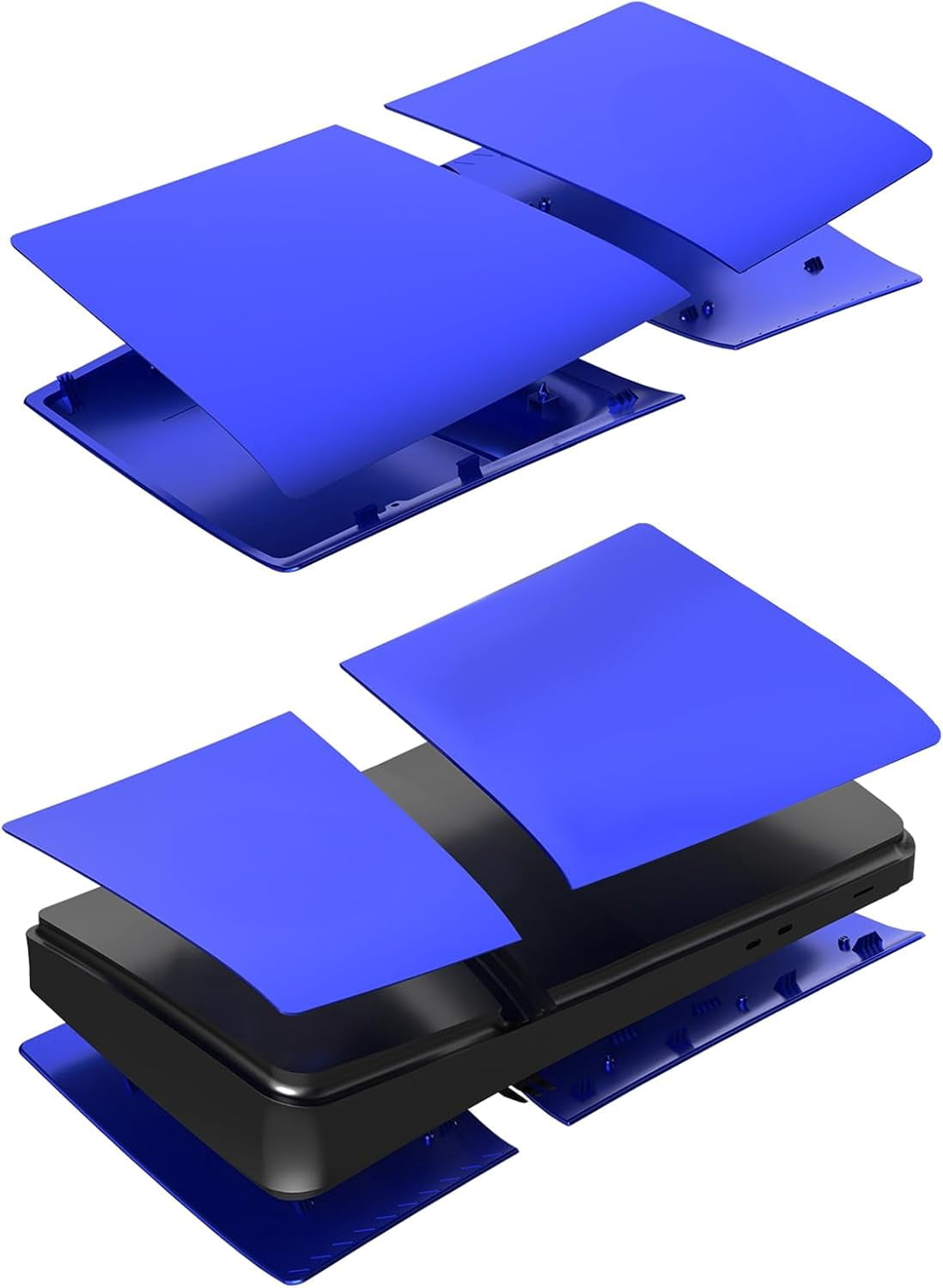 Digital Edition Cover Plates for PS5 Pro Console, Shell Panels Compatible with PlayStation 5 Pro Accessories Protective Replacement Faceplate (Blue)