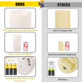 thumbnail image 2 of Velas sin llama Nurada, grandes, impermeables, LED, 30 x 12 cm, paquete de 2, 2 of 9