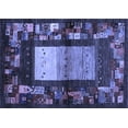 thumbnail image 1 of Ahgly Company Indoor Rectangle Abstract Blue Contemporary Area Rugs, 2' x 4', 1 of 4