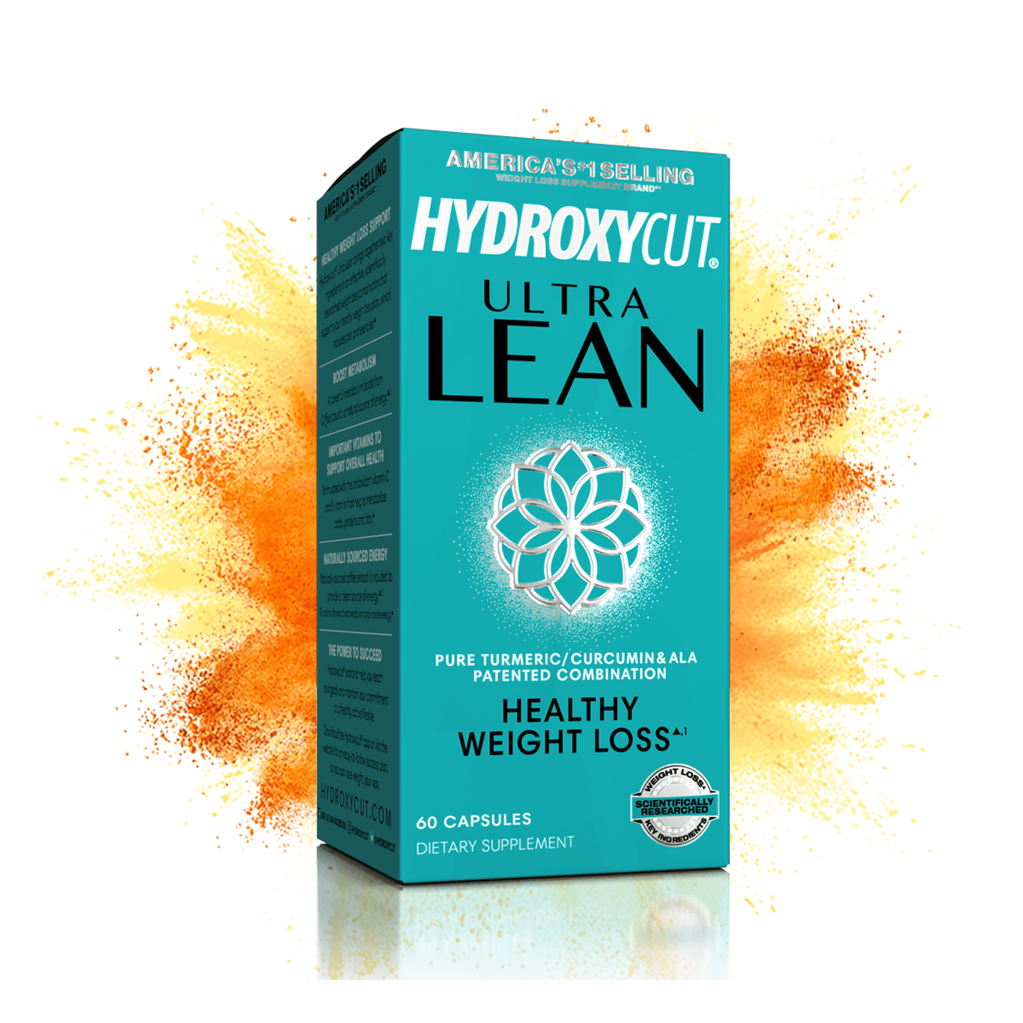 Hydroxycut Ultra Lean Healty Weight Loss Pure Turmeric &amp; Curcumin 60 Ct EN