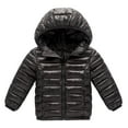 thumbnail image 3 of Atogsazn Kids Boy Girl Winter Hooded Puffer Jackets Zip Up Coats Light Weight Padded Clothes Outerwear Navy 3-4 Years, 3 of 4