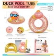 thumbnail image 5 of POZA UV Resistant Confetti Unisex Pool Ring Float, Vinyl, Duck, Rose Gold, 5 of 8
