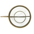 thumbnail image 3 of HomeFare Gold Iron Side Table with Glass Top, 3 of 6