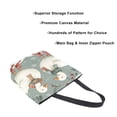 thumbnail image 3 of FORMRS Womens Canvas Tote Bag with Zipper Inner Pocket Shoulder Handbag, Winter Goose Scarves, 3 of 7
