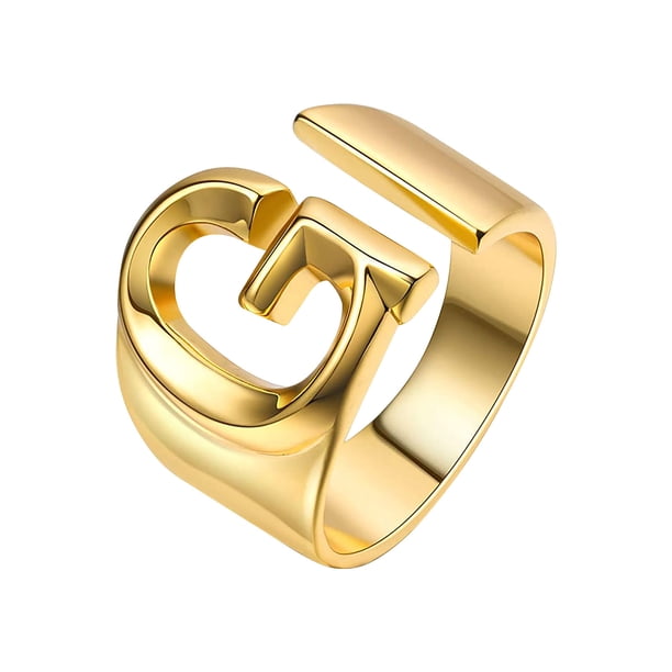 Anillo de moda para mujer, anillo de pareja, anillo de apertura de 26 letras, joyería Wmkox8yi sjalhkljlk2506