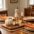 thumbnail image 3 of Halloween Dangling Leg Shelf Sitters Set Cute Mummy Ghost Witch Resin Figurines Decor,Watermelon Red, 3 of 4
