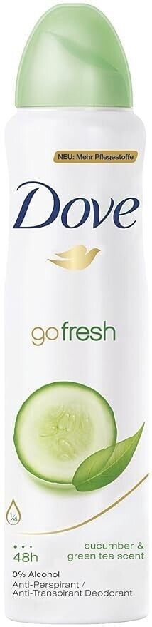 Dove Spray Cucumber Green Tea Antiperspirant Deodorant Spray 150ml -12 Pack