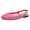 Pink, variant on Rokment Fishnet Mules Flat Dressy Sandals for Women Fashion Casual Leopard Mesh Square Closed Toe Low Heels Slingback Walking Loafers Summer Shoes 2026 Black Size 6