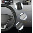 thumbnail image 5 of NASCAR Steering Wheel Cover | Pitstop Power Style | Universal Fit 14.5"-15.5" For Car, SUV, Truck, More | Synthetic Leather | Black w/ White Stitch, 5 of 7