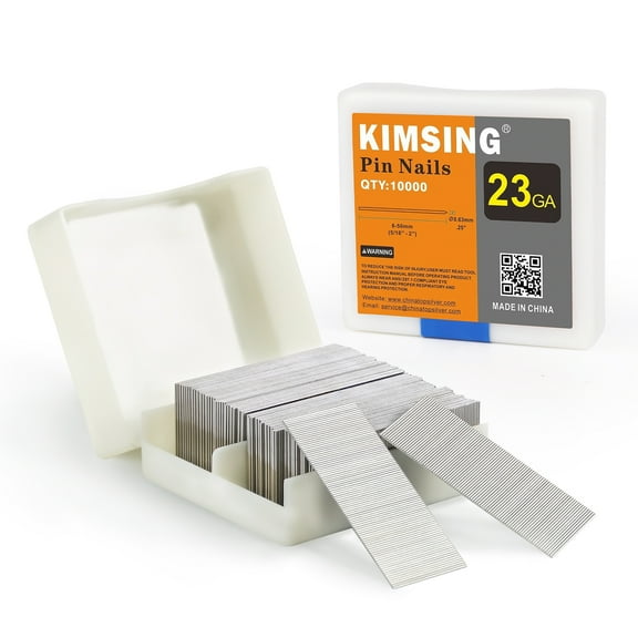 KIMSING P625SS Pin Nails 23 Gauge Stainless Steel 25mm Headless Pin Nailer 9000PCS 1 Box Nails