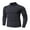 Dark Gray, variant on Mens thermal Shirt Mock Turtle Neck Base Layer Long Sleeve Athletic Warm Undershirt Running Tops White