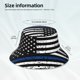 thumbnail image 3 of Fotbe Thin Blue Line Flag Sombrero Tipo Pescador con Estampado – Sombrero de Sol de Algodón de Moda para Playa, Golf, Pesca, 3 of 6