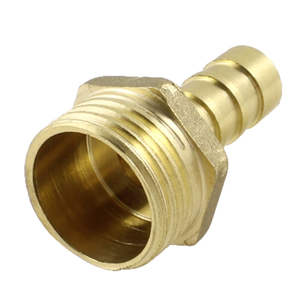 Brass 1/2" NPT Threaded 10mm Air Gas Hose Barb Fitting Coupler Adapter