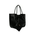 thumbnail image 2 of XOXO Women's Vegan Leather Black Dual Top Handle Everyday Tote Bag and Wristlet, 2 of 5