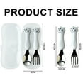 thumbnail image 2 of 4pcs304 stainless steel Cute Animal series portable tableware set for children, 2 of 5