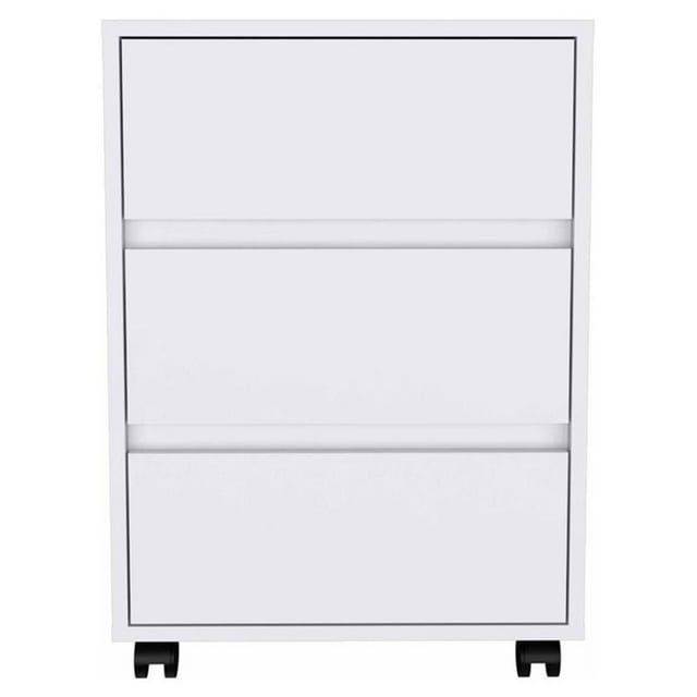 Atlin Designs 3-Drawer Modern Wood Filing Cabinet in White